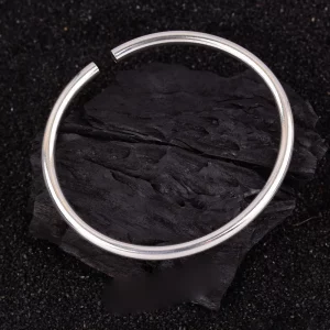 925 Sterling Silver Hiphop Thick Chain Bracelet for Women Men Vintage Simple Simple Smooth Handmade Hasp Bracelet Birthday Gift